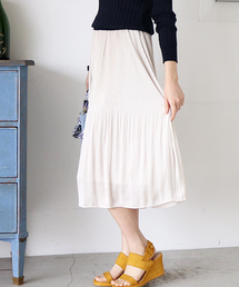 N.（N. Natural Beauty Basic） | 【一部追加生産】◆消しプリーツフレアミモレスカート(スカート)
