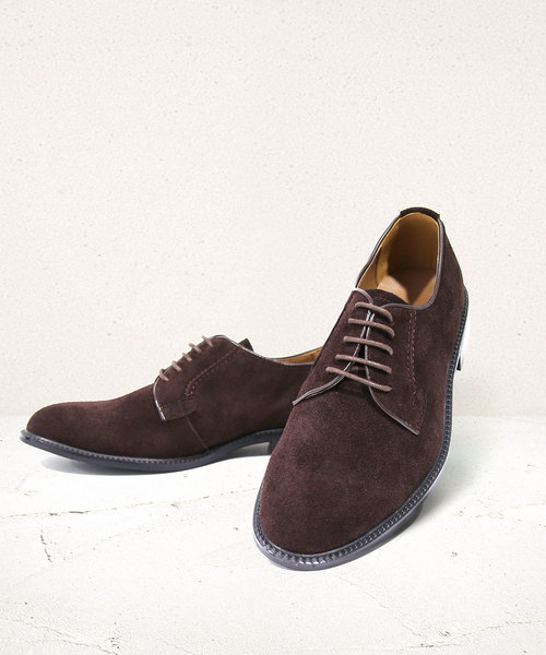 GUIONNET(ギオネ)の「GUIONNET PLANE TOE DERBY ギオネ スプリット レザー プレーントゥ ダービー 外羽根 ビジネス 革靴(ドレスシューズ・メンズ・モカ/ブラック/ブラウン系その他/ネイビー・25.0cm/26.5cm/24.5cm/25.5cm/27.0cm/26.0cm/24.0cm/30.0cm/29.0cm/28.0cm/27.5cm)」の3枚目の写真
