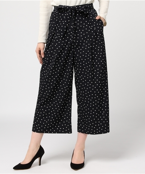 ANGLOBAL SHOP（アングローバルショップ）の「FORDMILLS / ドットデシンガウチョ（その他パンツ・レディース・ブラック/ホワイト×ネイビー・38/36）」の12枚目の写真