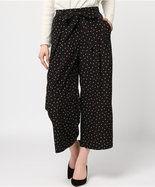 ANGLOBAL SHOP（アングローバルショップ）の「FORDMILLS / ドットデシンガウチョ（その他パンツ・レディース・ブラック/ホワイト×ネイビー・38/36）」の13枚目の写真