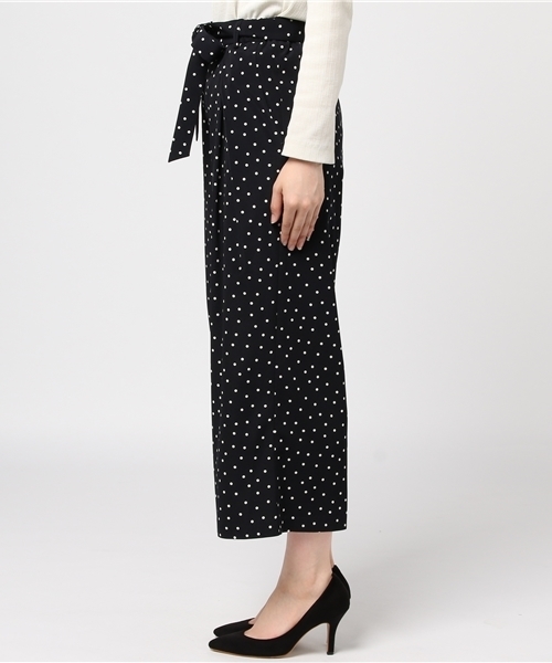 ANGLOBAL SHOP（アングローバルショップ）の「FORDMILLS / ドットデシンガウチョ（その他パンツ・レディース・ブラック/ホワイト×ネイビー・38/36）」の4枚目の写真