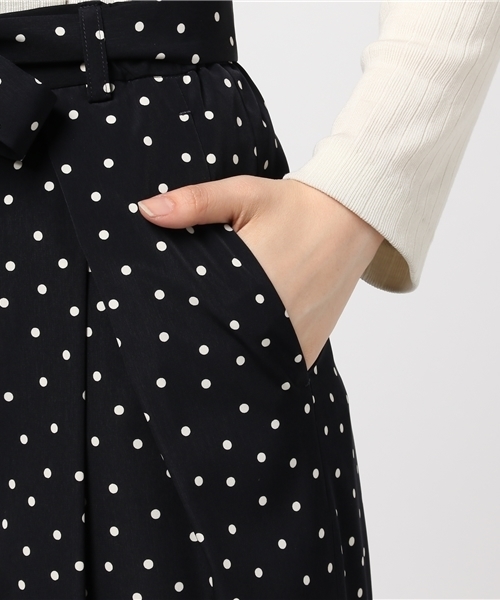 ANGLOBAL SHOP（アングローバルショップ）の「FORDMILLS / ドットデシンガウチョ（その他パンツ・レディース・ブラック/ホワイト×ネイビー・38/36）」の8枚目の写真