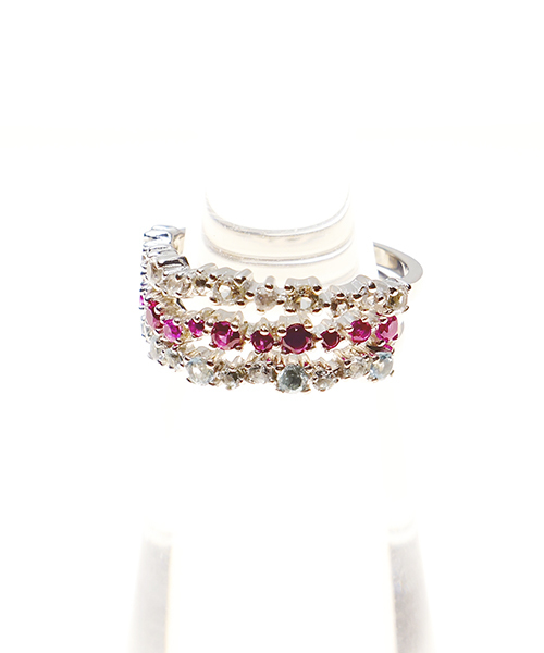 KU-CROISSANT（クークロワッサン）の「【CHOKAS】SV925 天然石リング（リング・レディース・ホワイト/ピンク/ブルー/クリア/ブラック・#14/#9/#11/#17/#13）」の14枚目の写真