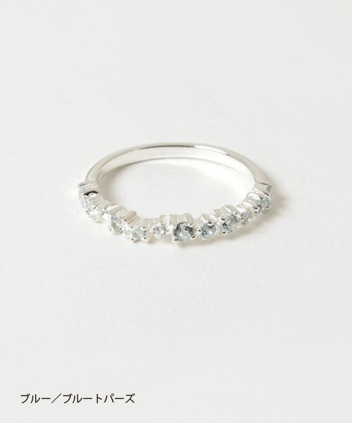 KU-CROISSANT（クークロワッサン）の「【CHOKAS】SV925 天然石リング（リング・レディース・ホワイト/ピンク/ブルー/クリア/ブラック・#14/#9/#11/#17/#13）」の8枚目の写真