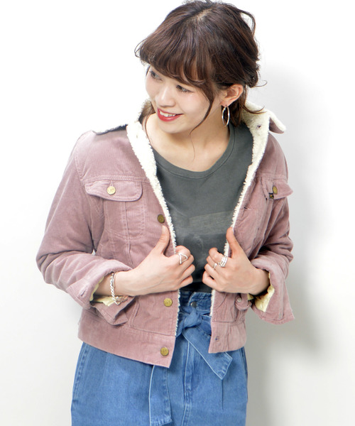 Lee（リー）の「【Lee】BOA STORM RIDER（その他アウター・レディース・ネイビー/ホワイト/ピンク・MEDIUM）」の4枚目の写真