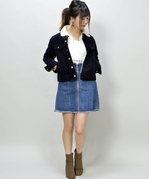 Lee（リー）の「【Lee】BOA STORM RIDER（その他アウター・レディース・ネイビー/ホワイト/ピンク・MEDIUM）」の8枚目の写真