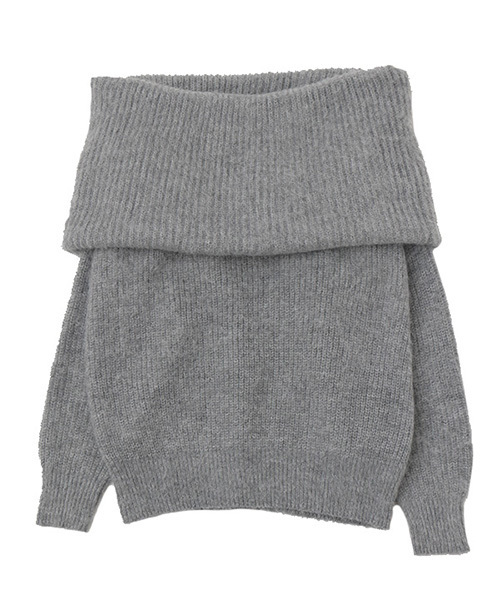 The Virgnia（ザ ヴァージニア）の「シャギーオフショルダーニット（ニット/セーター・レディース・グレー/ピンク/ネイビー・FREE）」の2枚目の写真