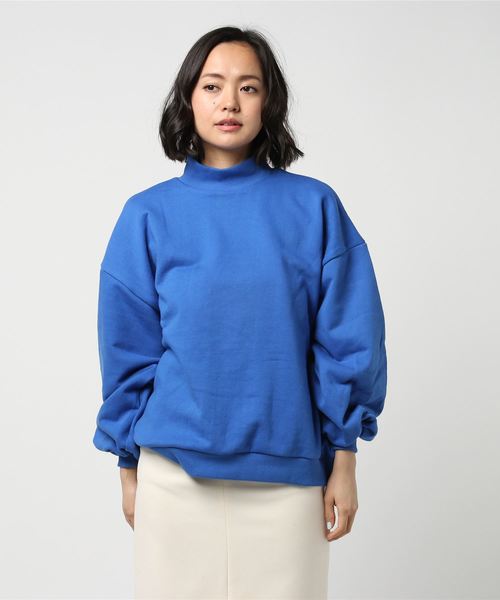 PUNYUS（プニュズ）の「ボリューム袖スウェット（スウェット・レディース・イエロー/ブルー/グリーン/ベージュ/ブラック/カーキ・1/2/3/4）」の5枚目の写真