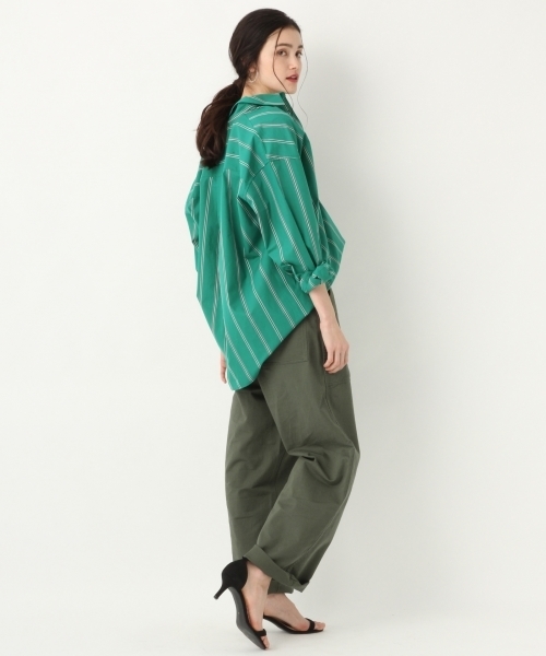 A part by（アパートバイ）の「C/オーバーサイズシャツLS 782700（シャツ/ブラウス・レディース・ホワイト/グリーン系その他/ブルー系その他/イエロー系その他・FREE）」の5枚目の写真