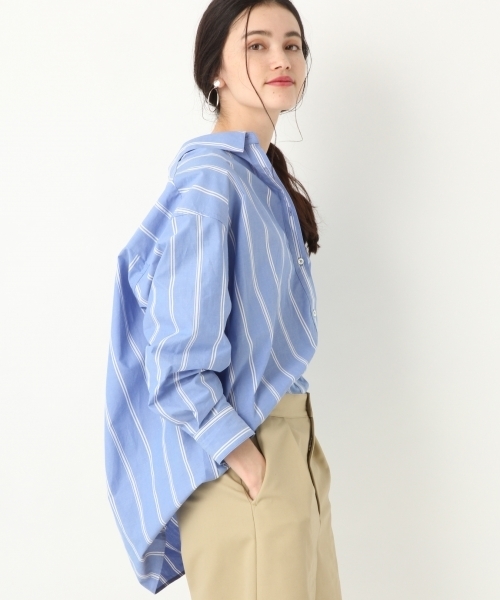 A part by（アパートバイ）の「C/オーバーサイズシャツLS 782700（シャツ/ブラウス・レディース・ホワイト/グリーン系その他/ブルー系その他/イエロー系その他・FREE）」の9枚目の写真