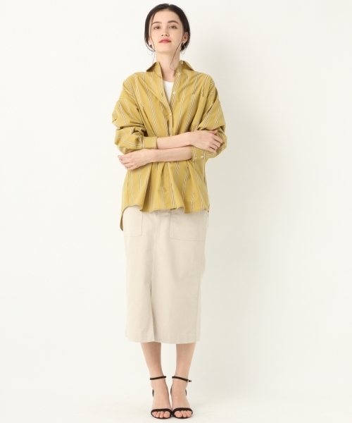 A part by（アパートバイ）の「C/オーバーサイズシャツLS 782700（シャツ/ブラウス・レディース・ホワイト/グリーン系その他/ブルー系その他/イエロー系その他・FREE）」の14枚目の写真