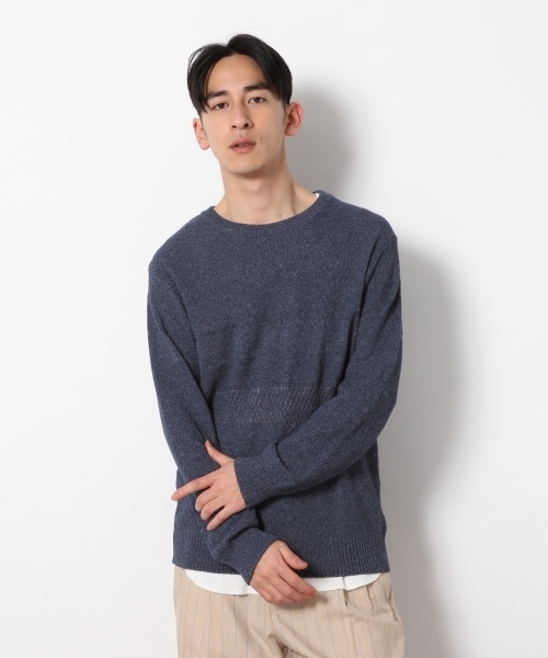 RAGEBLUE(レイジブルー)の「インディゴルックニットクルー/789009(ニット/セーター・メンズ・ライトブルー/ブルー系その他/ブルー/ネイビー・LARGE/MEDIUM/SMALL)」の6枚目の写真