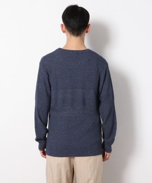 RAGEBLUE(レイジブルー)の「インディゴルックニットクルー/789009(ニット/セーター・メンズ・ライトブルー/ブルー系その他/ブルー/ネイビー・LARGE/MEDIUM/SMALL)」の8枚目の写真
