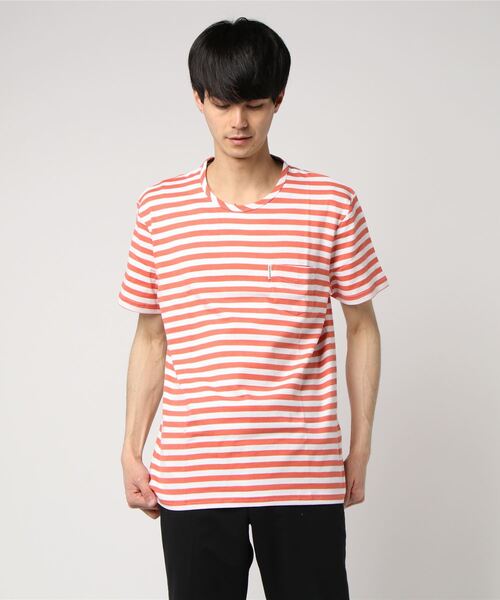 Ben Sherman(ベンシャーマン)の「ストライプTシャツ(Tシャツ/カットソー・メンズ・オレンジ/ダークネイビー・LARGE/X-SMALL/SMALL/MEDIUM)」の7枚目の写真