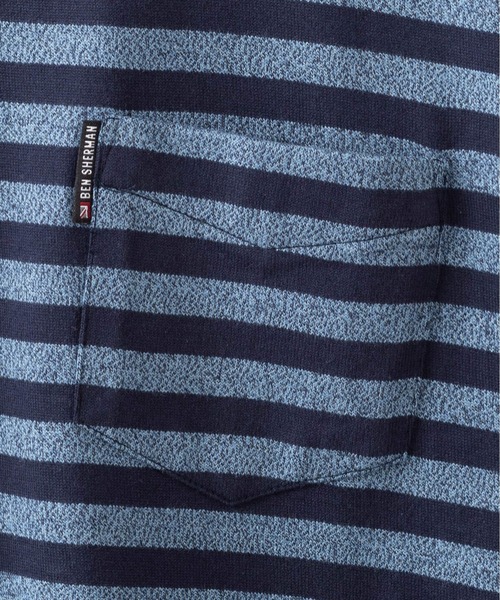 Ben Sherman(ベンシャーマン)の「ストライプTシャツ(Tシャツ/カットソー・メンズ・オレンジ/ダークネイビー・LARGE/X-SMALL/SMALL/MEDIUM)」の5枚目の写真
