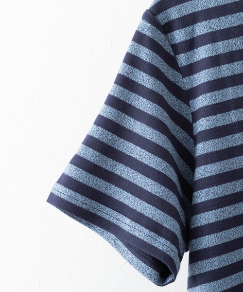 Ben Sherman(ベンシャーマン)の「ストライプTシャツ(Tシャツ/カットソー・メンズ・オレンジ/ダークネイビー・LARGE/X-SMALL/SMALL/MEDIUM)」の6枚目の写真