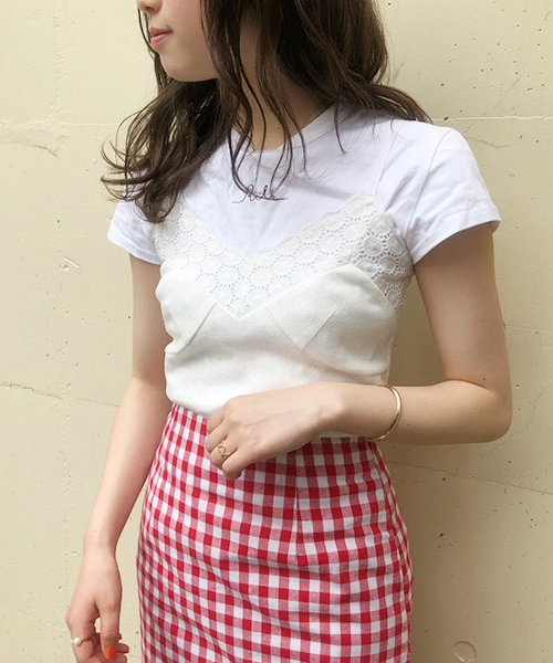 apres jour（アプレジュール）の「apres jour × RiLi コラボキャミソール【RiLi.tokyo】【ZOZOTOWN限定アイテム】（タンクトップ・レディース・ベージュ/オフホワイト/サックスブルー・フリー）」の6枚目の写真