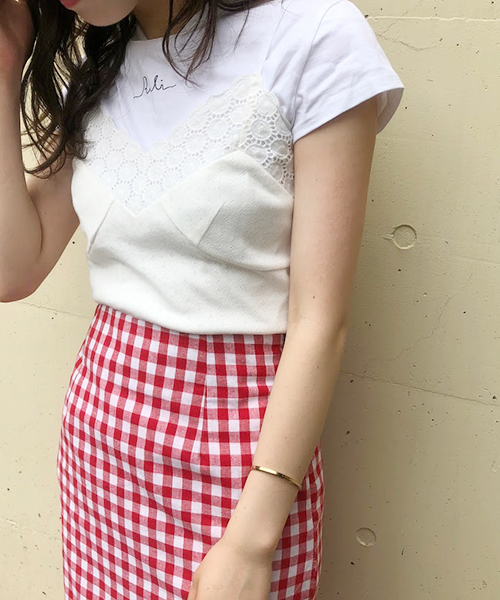 apres jour（アプレジュール）の「apres jour × RiLi コラボキャミソール【RiLi.tokyo】【ZOZOTOWN限定アイテム】（タンクトップ・レディース・ベージュ/オフホワイト/サックスブルー・フリー）」の7枚目の写真