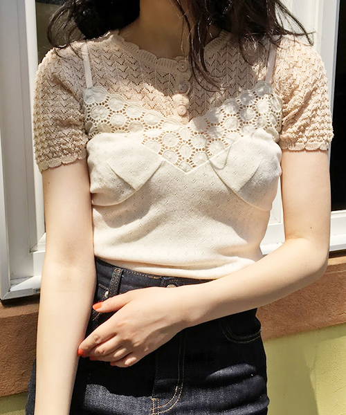 apres jour（アプレジュール）の「apres jour × RiLi コラボキャミソール【RiLi.tokyo】【ZOZOTOWN限定アイテム】（タンクトップ・レディース・ベージュ/オフホワイト/サックスブルー・フリー）」の18枚目の写真