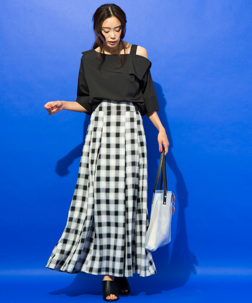 Aunt Marie's（アントマリーズ）の「AUNT MARIE'S ワンショルダーブラウス（シャツ/ブラウス・レディース・ブラック/ネイビー/アイボリー/グレー/ピンク/ナチュラル・FREE）」の12枚目の写真