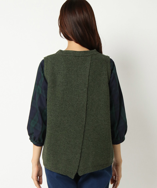 LBC（エルビーシー）の「7Gウールバックシャンベスト（ベスト・レディース・グレー/オリーブ/ネイビー/ライトグレー・M/L）」の6枚目の写真