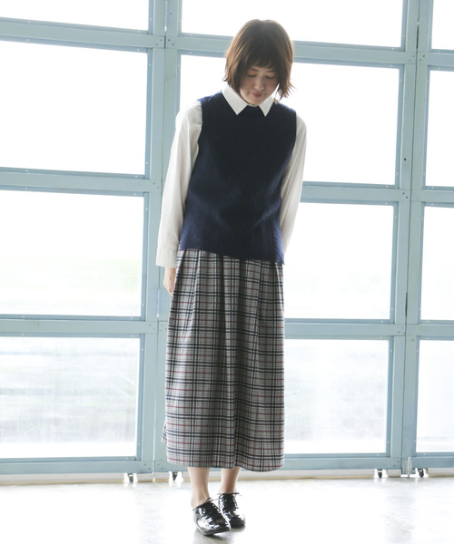 LBC（エルビーシー）の「7Gウールバックシャンベスト（ベスト・レディース・グレー/オリーブ/ネイビー/ライトグレー・M/L）」の13枚目の写真