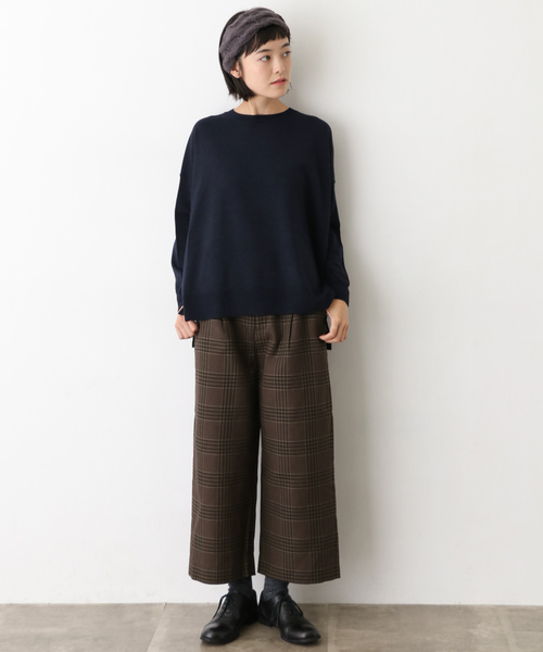 かぐれ（カグレ）の「チェッククロップドパンツ（その他パンツ・レディース・ブラウン/グレー・FREE）」の6枚目の写真