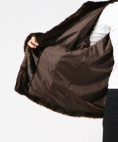 CLANE（クラネ）の「【CLANE】HOOD FUR COAT 15101-0051（ムートン