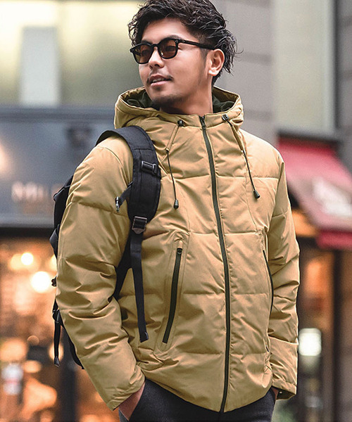 Vicci(ビッチ)の「『vicci/ヴィッチ』フード付き防風加工ストレッチ中綿ブルゾン(ダウンジャケット/コート・メンズ・ブラック/ネイビー/カーキ/チャコール/ベージュ・M/L/XL)」の3枚目の写真