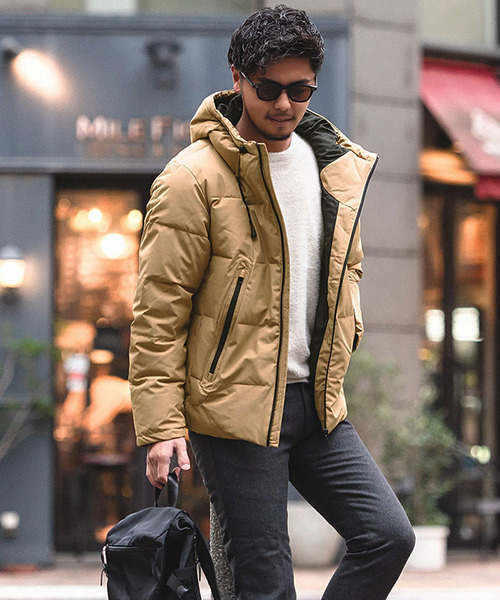 Vicci(ビッチ)の「『vicci/ヴィッチ』フード付き防風加工ストレッチ中綿ブルゾン(ダウンジャケット/コート・メンズ・ブラック/ネイビー/カーキ/チャコール/ベージュ・M/L/XL)」の13枚目の写真
