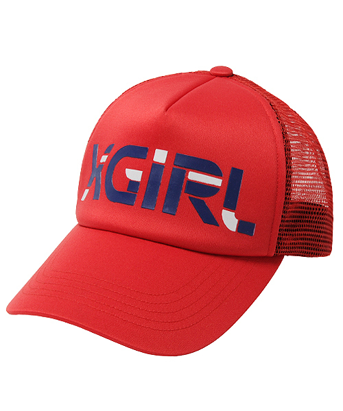 X-girl(エックスガール)の「SLASH LOGO MESH CAP(キャップ・レディース・ブラック/レッド/ネイビー・ONE SIZE)」の3枚目の写真