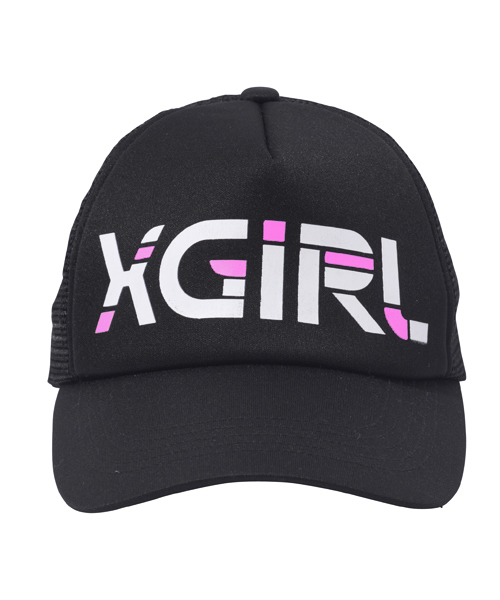 X-girl(エックスガール)の「SLASH LOGO MESH CAP(キャップ・レディース・ブラック/レッド/ネイビー・ONE SIZE)」の4枚目の写真