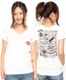 X-girl | HAND PAINTED S/S V-NECK TEE(Tシャツ/カットソー)