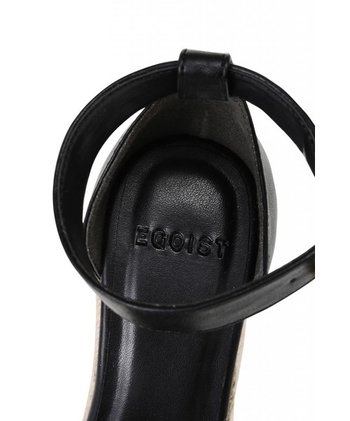 EGOIST（エゴイスト）の「ヴィンテージストライプウェッジサンダル（サンダル・レディース・ブラック/ベージュ・SMALL/MEDIUM/LARGE）」の8枚目の写真