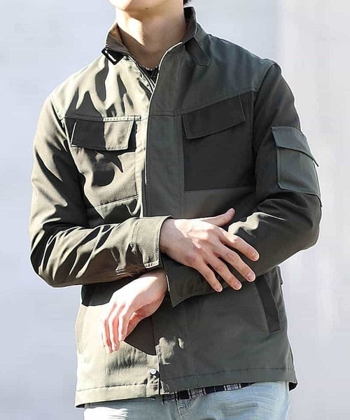 MK MICHEL KLEIN HOMME (エムケーミッシェルクランオム)の「【ミリタリーブルゾン】ソロテックスチノ(ブルゾン・メンズ・カーキ/ネイビー/アイボリー・46/48/51)」の2枚目の写真