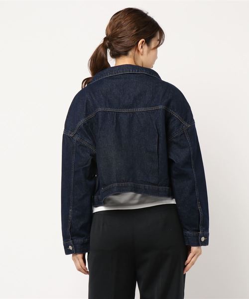 KOBE LETTUCE(コウベレタス)の「ショート丈ゆるGジャン(デニムジャケット・レディース・ライトブルー/インディゴブルー/ブルー・FREE)」の12枚目の写真
