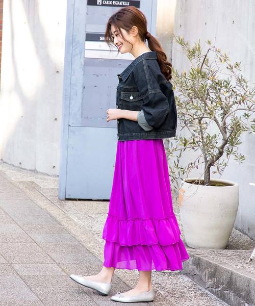 KOBE LETTUCE(コウベレタス)の「ショート丈ゆるGジャン(デニムジャケット・レディース・ライトブルー/インディゴブルー/ブルー・FREE)」の8枚目の写真