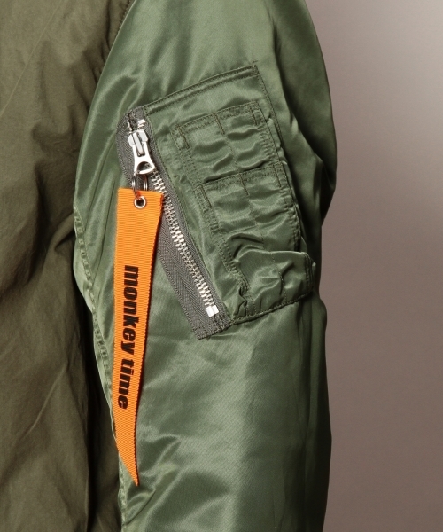 MONKEY TIME（モンキータイム）の「MT∴ タイプライターモッズ+MA-1 コート§（モッズコート・メンズ・オリーブ・MEDIUM/SMALL/X-LARGE/LARGE）」の18枚目の写真