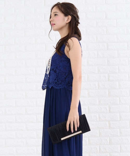 Lace Ladies（レースレディース）の「サテンプリーツ＆ラインストーン付き2WAYクラッチバッグ（クラッチバッグ・レディース・ブラック/ベージュ/シルバー・FREE）」の17枚目の写真