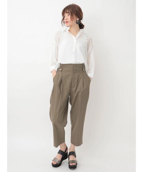 Editt by YECCA VECCA（エディットバイイェッカヴェッカ）の「バックシャーリングシアーシャツ ●（シャツ/ブラウス・レディース・ホワイト/ブラック/レッド/イエロー・FREE）」の15枚目の写真