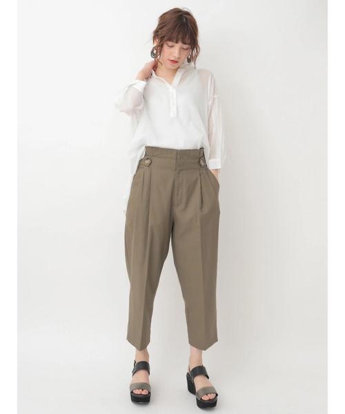 Editt by YECCA VECCA（エディットバイイェッカヴェッカ）の「バックシャーリングシアーシャツ ●（シャツ/ブラウス・レディース・ホワイト/ブラック/レッド/イエロー・FREE）」の14枚目の写真