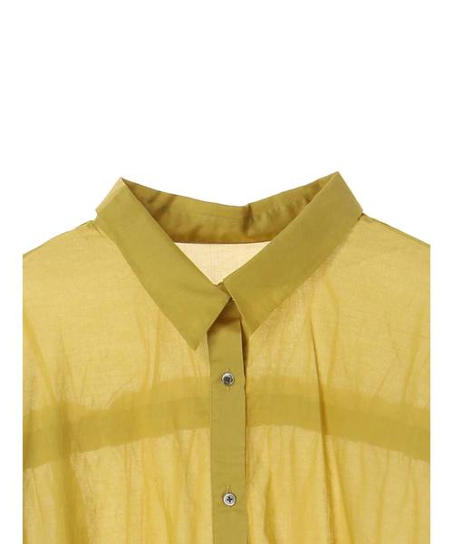 Editt by YECCA VECCA（エディットバイイェッカヴェッカ）の「バックシャーリングシアーシャツ ●（シャツ/ブラウス・レディース・ホワイト/ブラック/レッド/イエロー・FREE）」の22枚目の写真