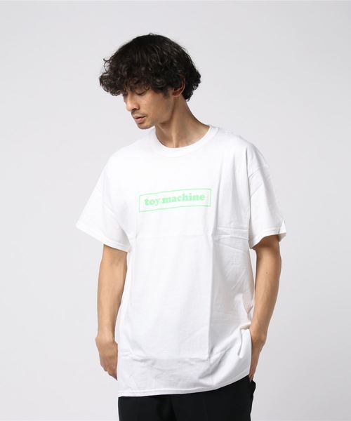 TOY MACHINE(トイ マシーン)の「toymachine トイマシーン / boxlogo ss ボックスロゴプリント半袖Tシャツ / TMS18ST8(Tシャツ/カットソー・メンズ・ライム/オレンジ/エメラルド/ホワイト×ブラック/ブラック×ホワイト/ホワイト×ライム・MEDIUM/LARGE/SMALL/X-LARGE)」の3枚目の写真