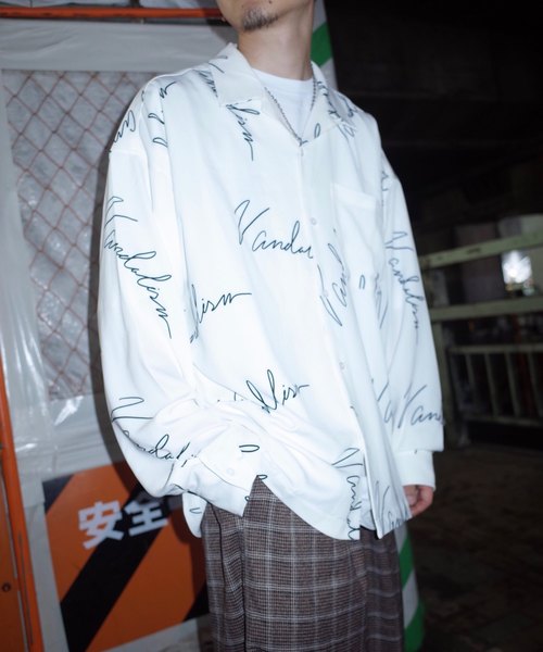 AFYF(エーエフワイエフ)の「【ビッグシルエット】AFYF GRAPHIC INCJET SHIRT/オーバーサイズ グラフィック オープンカラーインクジェットシャツ(シャツ/ブラウス)」|ホワイト系その他6