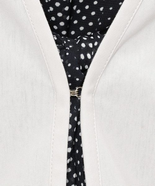 A/C DESIGN BY ALPHA CUBIC（エーシーデザインバイアルファキュービック）の「ノーカラージャケット（ノーカラージャケット・レディース・ライトグレー/ブラック/ネイビー・M size/L size）」の19枚目の写真