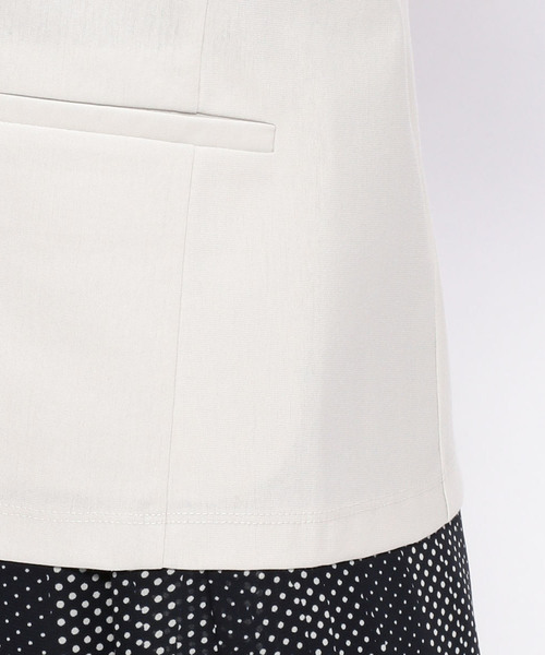 A/C DESIGN BY ALPHA CUBIC（エーシーデザインバイアルファキュービック）の「ノーカラージャケット（ノーカラージャケット・レディース・ライトグレー/ブラック/ネイビー・M size/L size）」の17枚目の写真