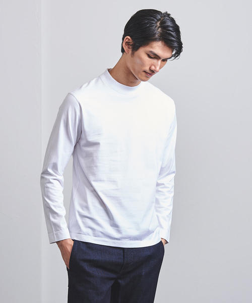 UNITED ARROWS（ユナイテッドアローズ）の「< UNITED ARROWS > モックネック カットソー（Tシャツ/カットソー・メンズ・ホワイト/ブラック/ベージュ・XL/M/S/L）」の2枚目の写真