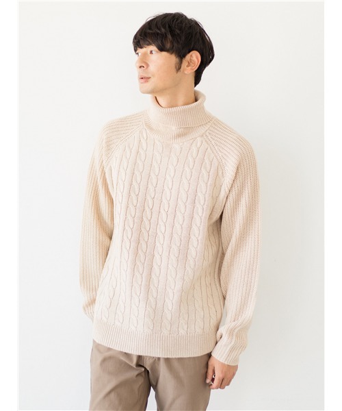 セール ブランド古着 Mens タートルネックラグランケーブルニット ブランド公式古着 ニット セーター Sevendays Sunday セブンデイズサンデイ のファッション通販 Zozoused