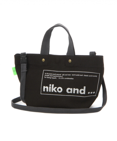 niko and...(ニコアンド)の「オリジナルニコロゴトート/ショルダーバッグ(トートバッグ・レディース・ホワイト/ブラック/ブルー・0)」の6枚目の写真