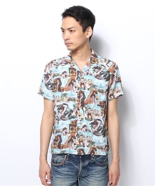 HYSTERIC GLAMOUR(ヒステリックグラマー)の「MUSIC’S OVER総柄 半袖アロハSH(シャツ/ブラウス・メンズ・マルチ・LARGE/SMALL/MEDIUM)」の8枚目の写真